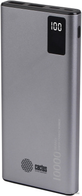 Купить внешний аккумулятор cactus cs-pbfslt-10000 (серый) в интернет-магазине X-core.by