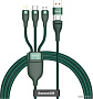 Кабель Baseus Flash Series USB Type-A/USB Type-C - Lightning/USB Type-C/microUSB (1.2 м, зеленый)