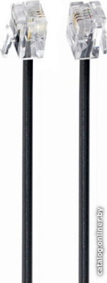 Купить кабель cablexpert tc6p4c-2m-bk rj-11 - rj-11 (2 м, черный) в интернет-магазине X-core.by