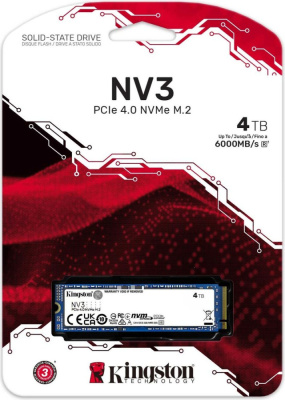 SSD Kingston NV3 4TB SNV3S/4000G  купить в интернет-магазине X-core.by