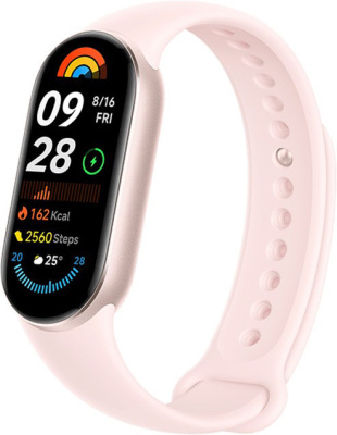 Купить фитнес-браслет xiaomi smart band 9 (розовое золото, с розовым силиконовым ремешком, международная ве в интернет-магазине X-core.by