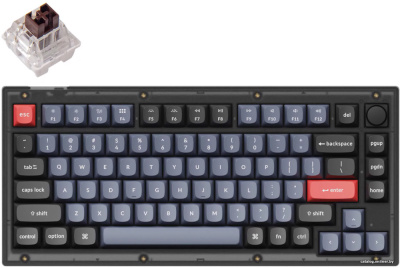 Купить клавиатура keychron v1 rgb v1-c3 (keychron k pro brown, ru) в интернет-магазине X-core.by