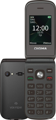 Купить кнопочный телефон digma vox fs241 (черный) в интернет-магазине X-core.by