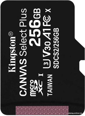 Купить карта памяти kingston canvas select plus microsdxc 256gb в интернет-магазине X-core.by