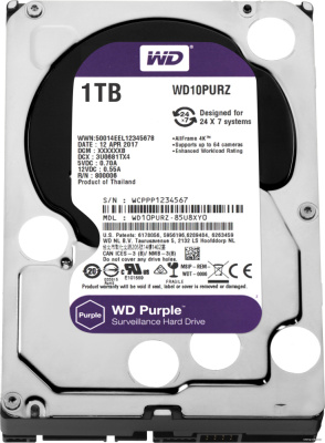 Жесткий диск WD Purple 1TB [WD10PURZ] купить в интернет-магазине X-core.by
