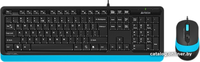 Купить клавиатура + мышь a4tech fstyler f1010 (черный/синий) в интернет-магазине X-core.by