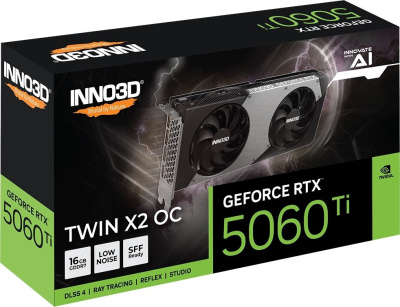 Видеокарта Inno3D GeForce RTX 5060 Ti 16GB Twin X2 OC N506T2-16D7X-191073N  купить в интернет-магазине X-core.by
