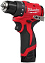Дрель-шуруповерт Milwaukee M12 BLDDRC-202C 4933499686 (с 2-мя АКБ, кейс)