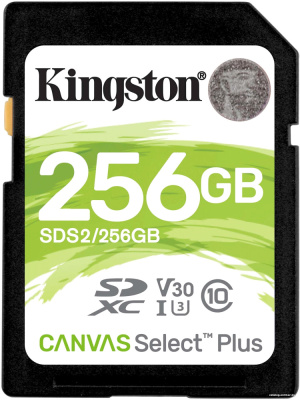 Купить карта памяти kingston canvas select plus sdxc 256gb в интернет-магазине X-core.by