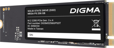 SSD Digma Mega P5 256GB DGSM3256GP53T  купить в интернет-магазине X-core.by