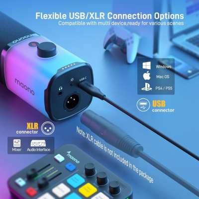 Купить проводной микрофон maono pd100xs rgb в интернет-магазине X-core.by