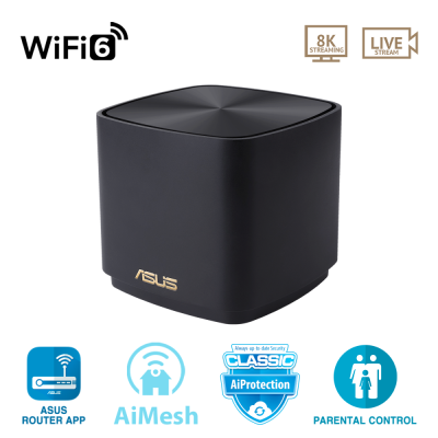 Купить wi-fi роутер asus zenwifi ax mini xd4 (1 шт., черный) в интернет-магазине X-core.by