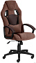 Кресло TetChair Driver (флок/ткань, коричневый)
