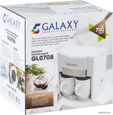 Капельная кофеварка Galaxy Line GL0708 (белый)