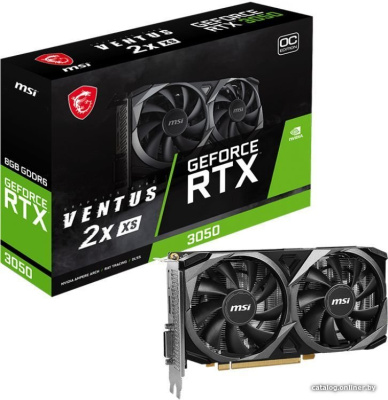 Видеокарта MSI GeForce RTX 3050 Ventus 2X XS 8G OC  купить в интернет-магазине X-core.by