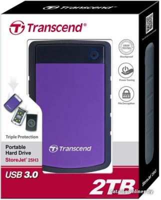 Купить внешний накопитель transcend storejet 25h3p 2tb (ts2tsj25h3p) в интернет-магазине X-core.by