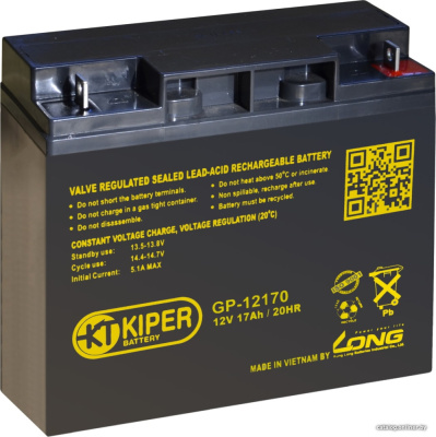 Купить аккумулятор для ибп kiper gp-12170 (12в/17 а·ч) в интернет-магазине X-core.by