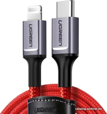 Купить кабель ugreen us298 20309 usb type-c - lightning (1 м, красный) в интернет-магазине X-core.by