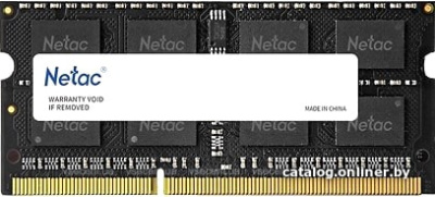 Оперативная память Netac Basic 4GB DDR3 SODIMM PC3-12800 NTBSD3N16SP-04  купить в интернет-магазине X-core.by