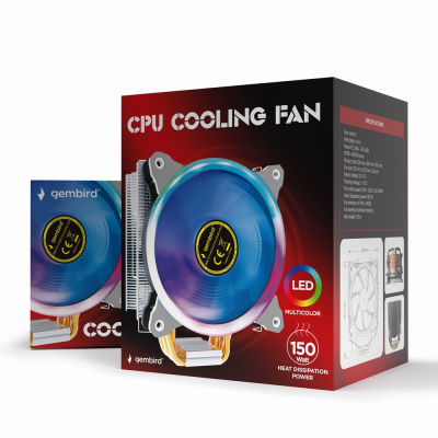 Кулер для процессора Gembird CPU-HURACAN-ARGB-X130  купить в интернет-магазине X-core.by