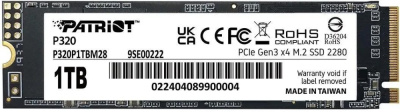 SSD Patriot P320 1TB P320P1TBM28  купить в интернет-магазине X-core.by