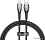 Кабель Baseus Glimmer Series Fast Charging Data Cable USB Type-A - Lightning 2.4A CADH000201 (1 м, ч