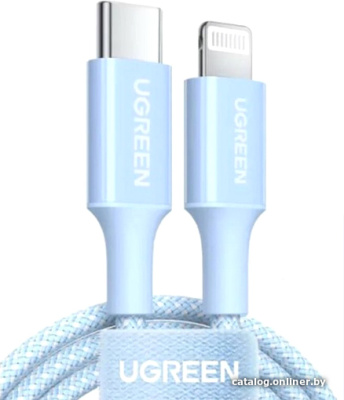 Купить кабель ugreen us532 90448 usb type-a - lightning (1 м, голубой) в интернет-магазине X-core.by
