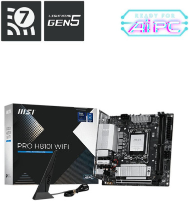 Материнская плата MSI PRO H810I WiFi  купить в интернет-магазине X-core.by