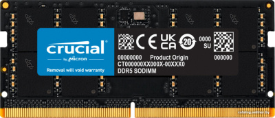 Оперативная память Crucial 16ГБ DDR5 SODIMM 5600МГц CT16G56C46S5  купить в интернет-магазине X-core.by