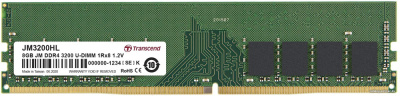 Оперативная память Transcend JetRam 8GB DDR4 PC4-25600 JM3200HLG-8G  купить в интернет-магазине X-core.by