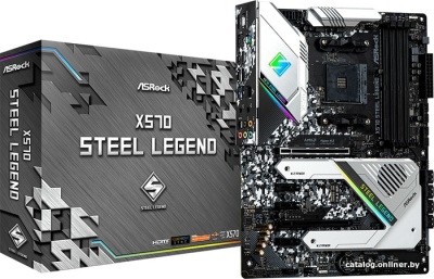 Материнская плата ASRock X570 Steel Legend  купить в интернет-магазине X-core.by