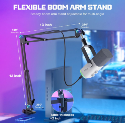 Купить проводной микрофон fifine am8t (белый) в интернет-магазине X-core.by