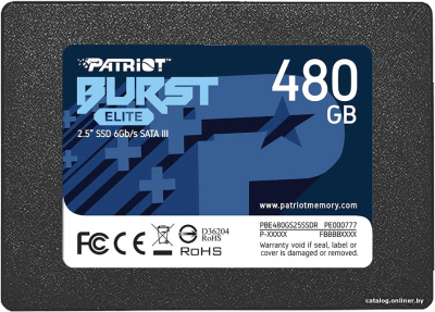 SSD Patriot Burst Elite 480GB PBE480GS25SSDR  купить в интернет-магазине X-core.by