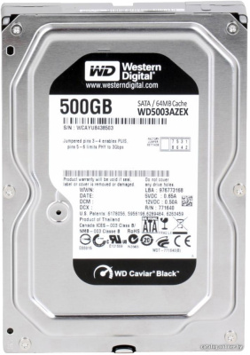 Жесткий диск WD Caviar Black 500GB (WD5003AZEX) купить в интернет-магазине X-core.by