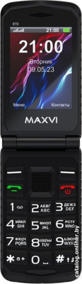 Купить кнопочный телефон maxvi e10 (черный) в интернет-магазине X-core.by