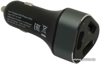 Купить автомобильное зарядное acd acd-c233-x3b в интернет-магазине X-core.by