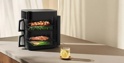 Аэрогриль (аэрофритюрница) Xiaomi Smart Double Stack Air Fryer 12L MAF-DS1201 (черный)  купить в интернет-магазине X-core.by