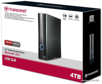 Купить внешний накопитель transcend storejet 35t3 4tb [ts4tsj35t3] в интернет-магазине X-core.by