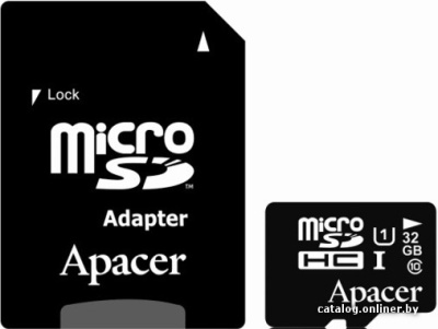 Купить карта памяти apacer microsdhc uhs-i (class 10) 32gb + адаптер (ap32gmcsh10u1-r) в интернет-магазине X-core.by