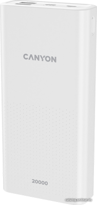 Купить внешний аккумулятор canyon cne-cpb2001w 20000mah (белый) в интернет-магазине X-core.by
