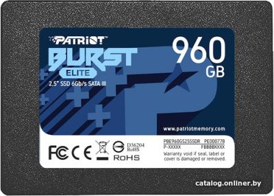 SSD Patriot Burst Elite 960GB PBE960GS25SSDR  купить в интернет-магазине X-core.by