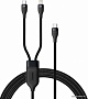 Кабель Baseus Flash Series 2 в 1 Type-C - Type-C - Lightning (1.2 м, черный)