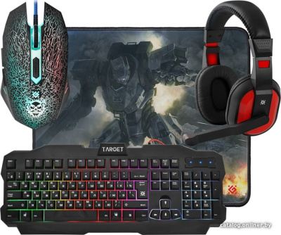 Купить клавиатура + мышь с ковриком + наушники defender target mkp-350 в интернет-магазине X-core.by