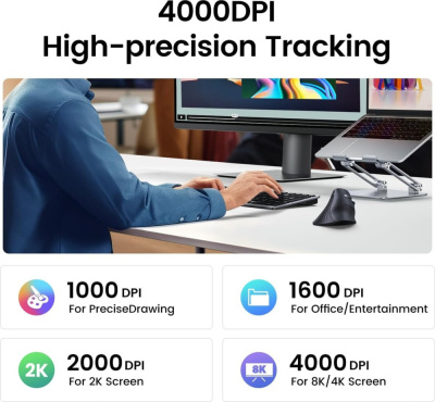 Купить вертикальная мышь ugreen mu008 25444 (черный) в интернет-магазине X-core.by