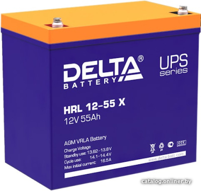 Купить аккумулятор для ибп delta hrl 12-55 x (12в/55 а·ч) в интернет-магазине X-core.by
