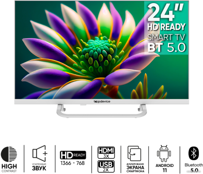 Купить телевизор topdevice frameless neo tdtv24cs04h_we в интернет-магазине X-core.by