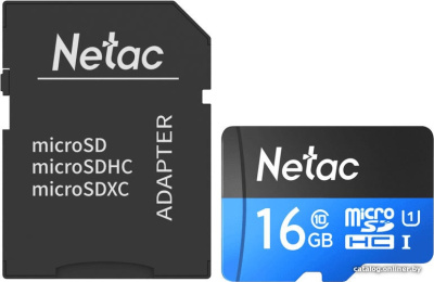 Купить карта памяти netac p500 standard 16gb nt02p500stn-016g-r (с адаптером) в интернет-магазине X-core.by