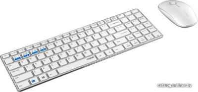 Купить клавиатура + мышь rapoo 9300m (белый) в интернет-магазине X-core.by