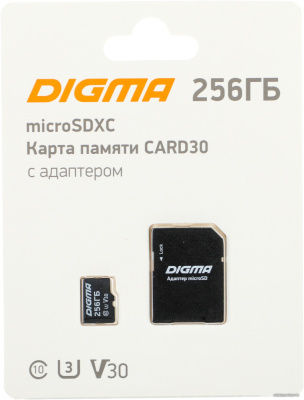 Купить карта памяти digma microsdxc class 10 card30 dgfca256a03 в интернет-магазине X-core.by