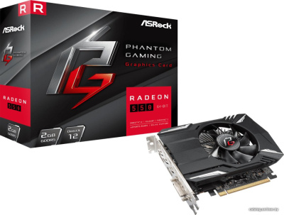Видеокарта ASRock Phantom Gaming Radeon 550 2G  купить в интернет-магазине X-core.by